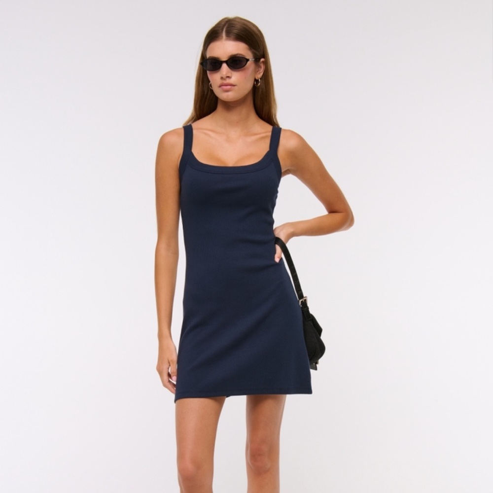 Abercrombie and Fitch bra free essential 90s rib mini dress